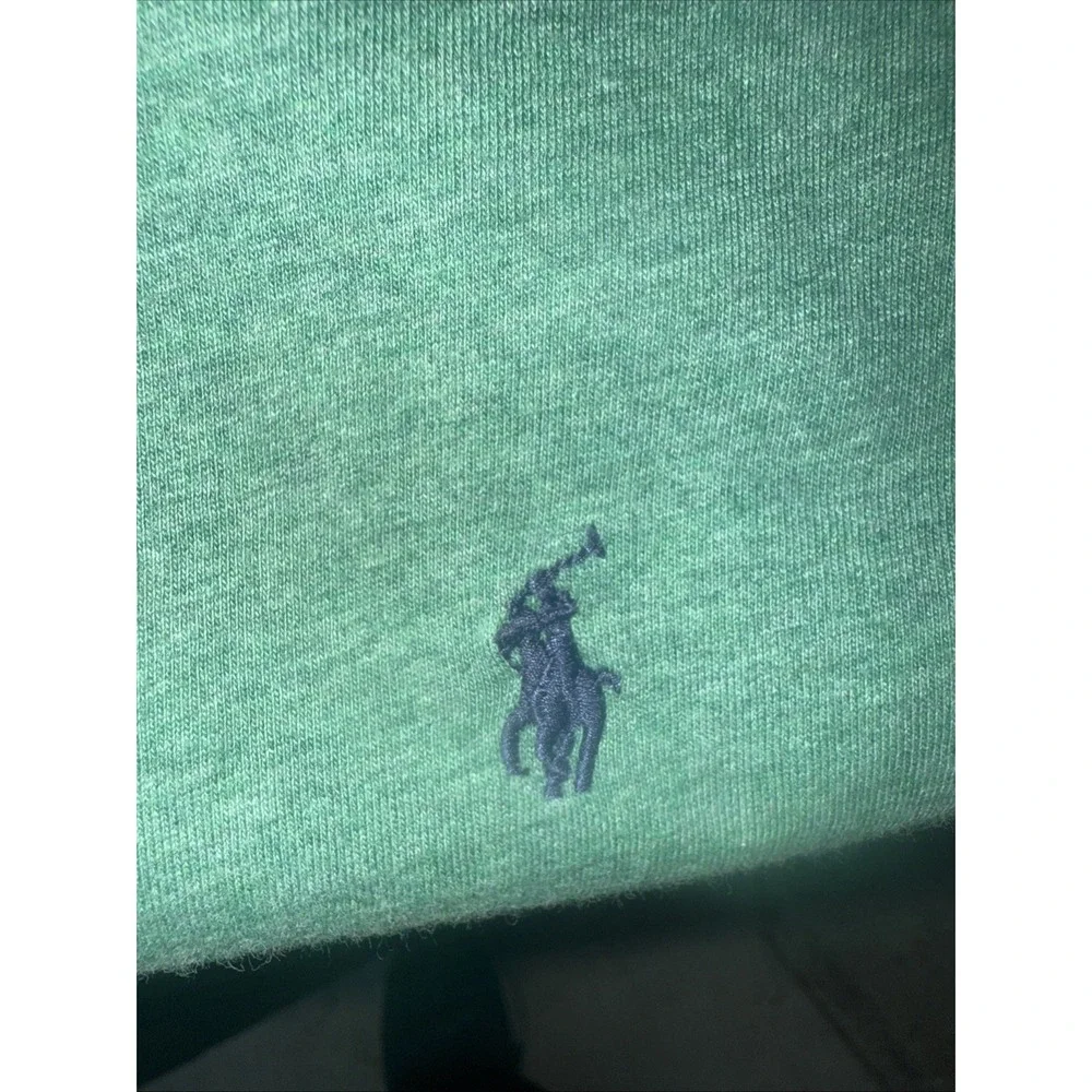 POLO‎ Ralph Lauren Shirt XL /(18-20 )Green Long Sleeve Jersey Cotton Pony Logo.